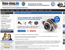 Tablet Screenshot of lima-shop.de